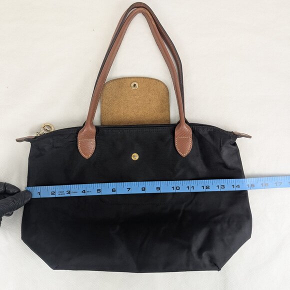Longchamp Le Pliage Nylon Tote Bag Black Foldable Shoulder Bag 100% Authentic - Picture 15 of 16